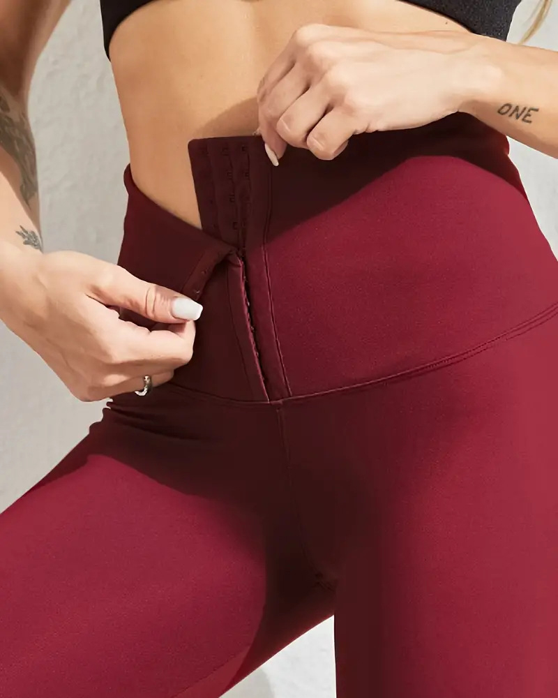 Buttoned Sports Slimming Pants Hip Lift Waist Pants