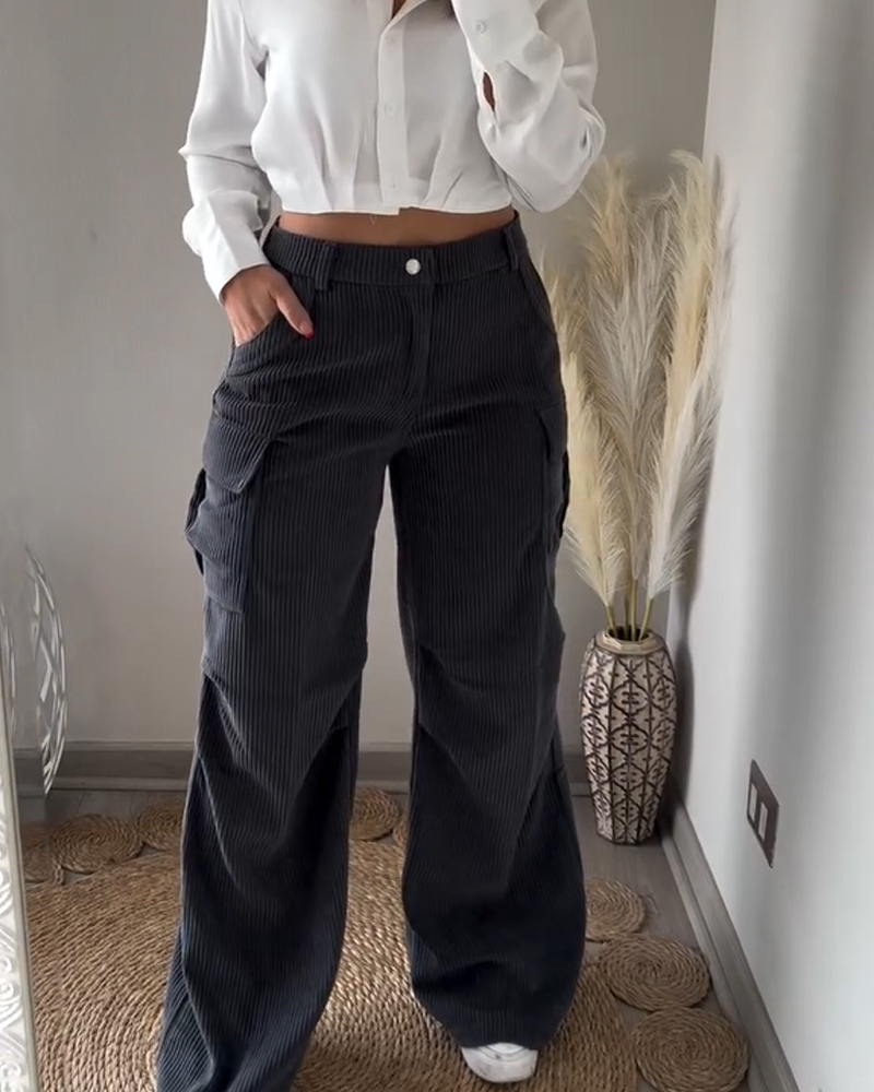 Corduroy Cargo Trousers