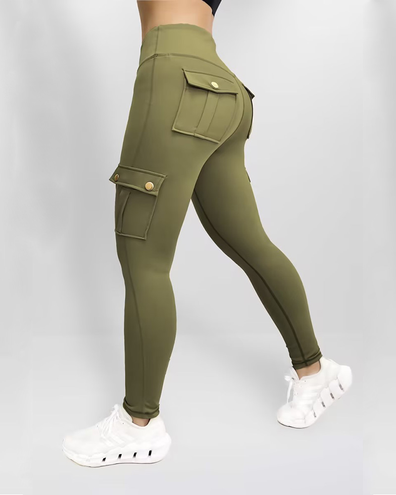 Pocket Cargo High-Elastic Fitness Pants