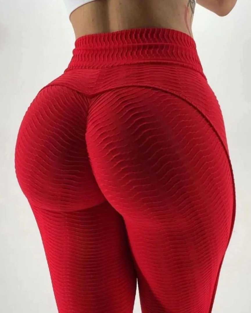Tummy Control Anti Cellulite Ruched Butt Lift Textured Leggings