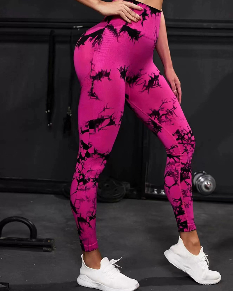 Tie-Dye Hip Yoga Pants