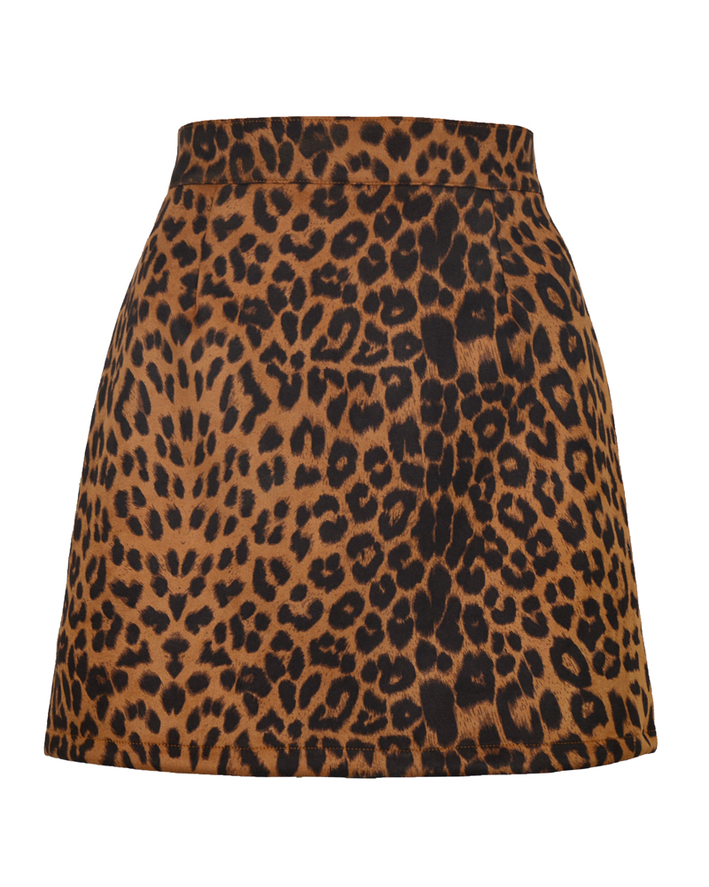 Leopard Print Sexy Hip Skirt