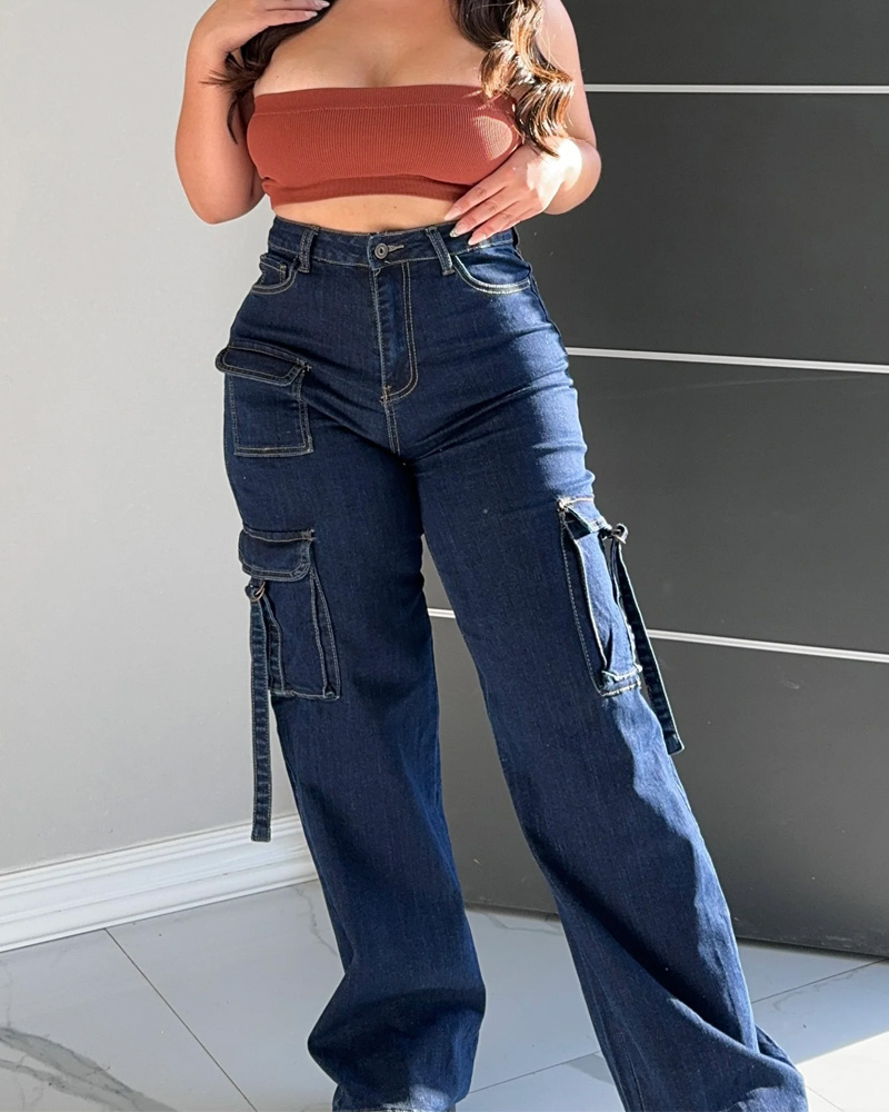 Multi-Pocket Cargo Jeans