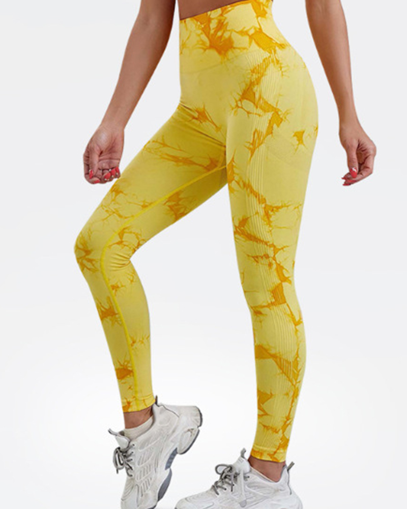 Tie-Dye Hip Yoga Pants
