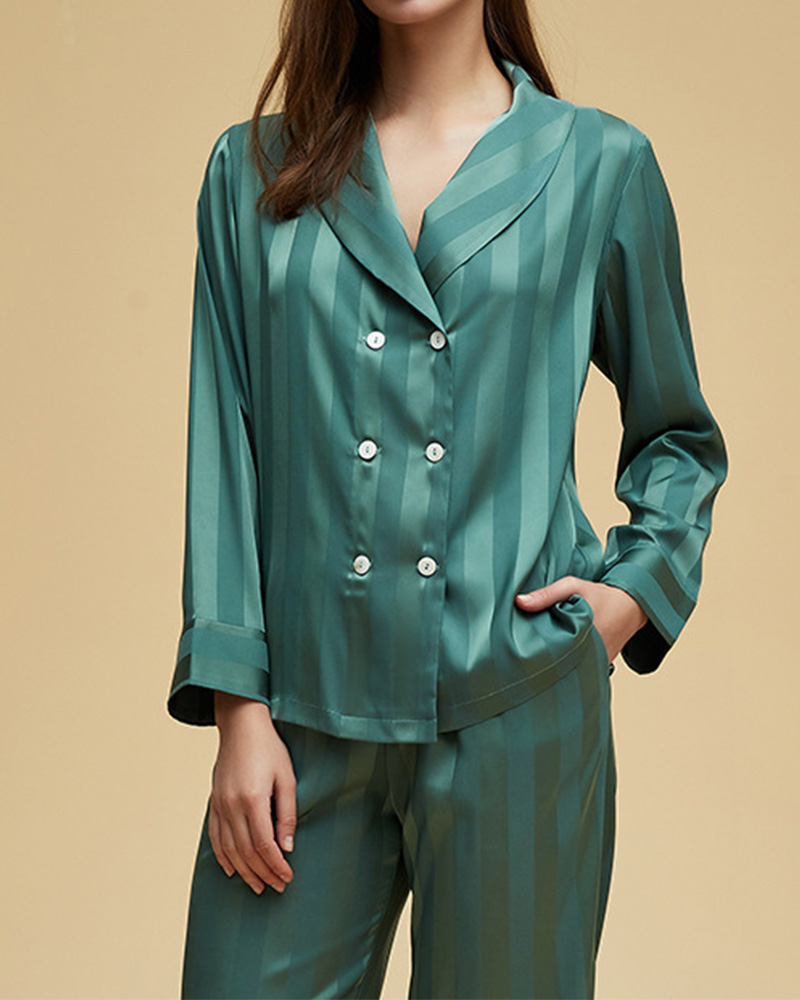 Ice Silk Long Sleeve Home Suit